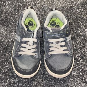 Stride Rite Charcoal and White Kids Sneakers
